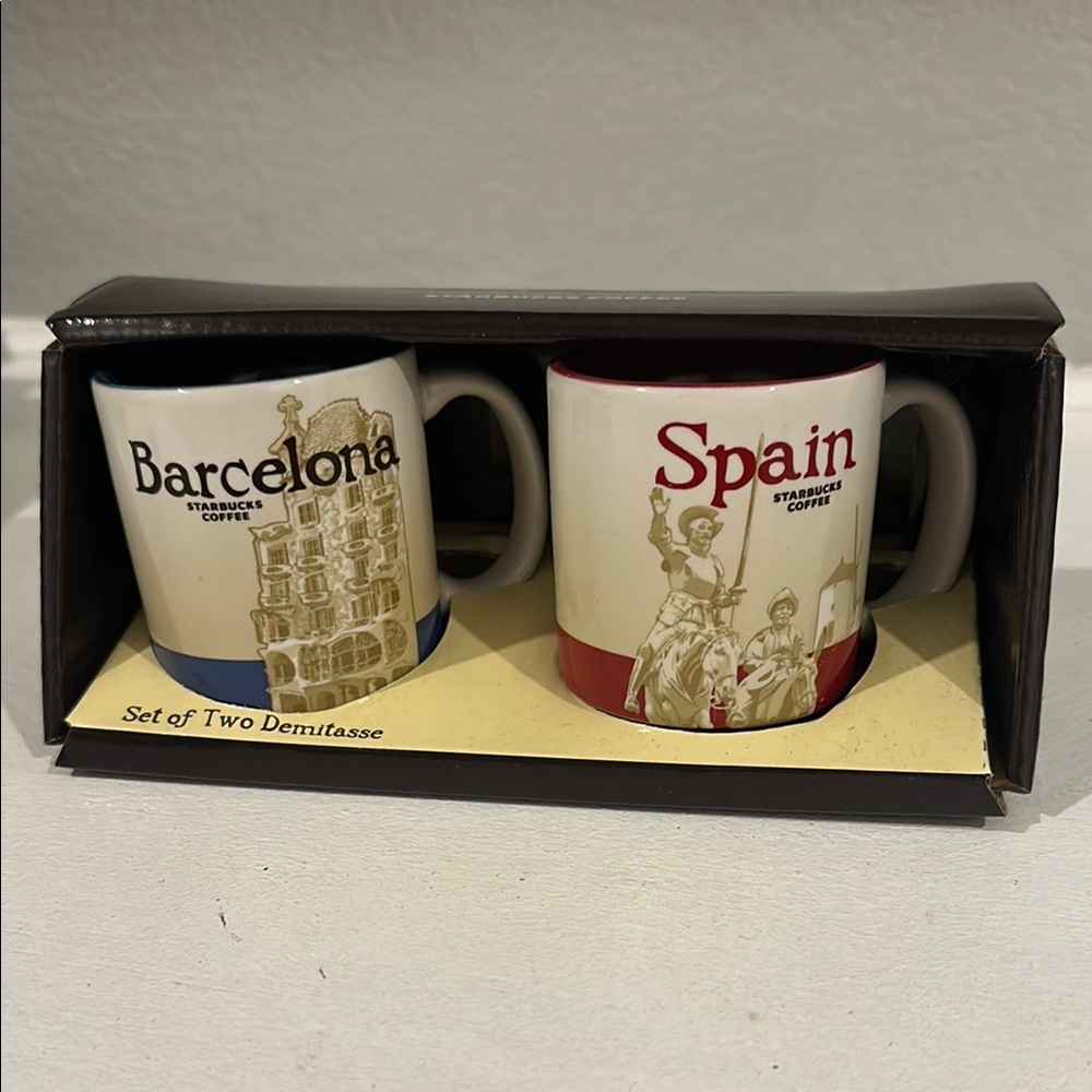 Starbucks Espresso Cups Barcelona and Spain Demitasse Mug Set 3oz